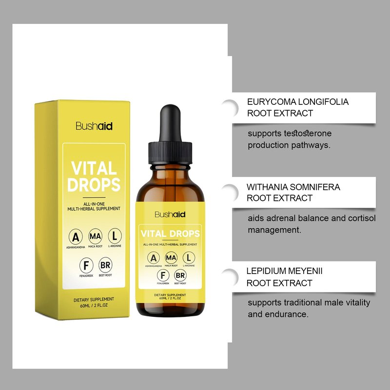 Mens Vitality Support Drops - 60ml