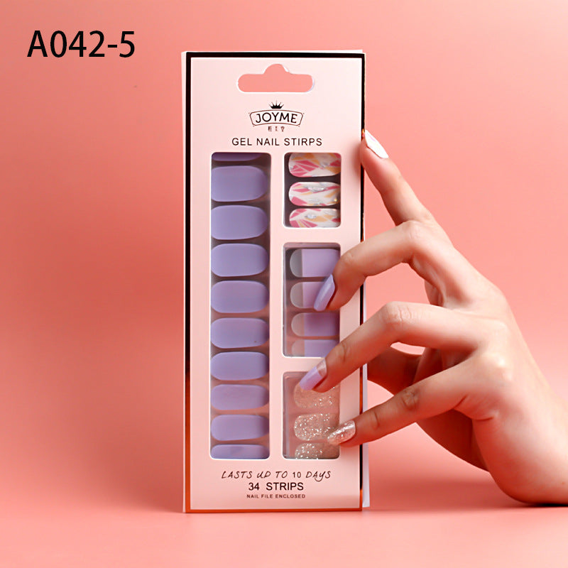 Waterproof Nail Stickers Set - Assorted Designs for Nail Art & Decoration
