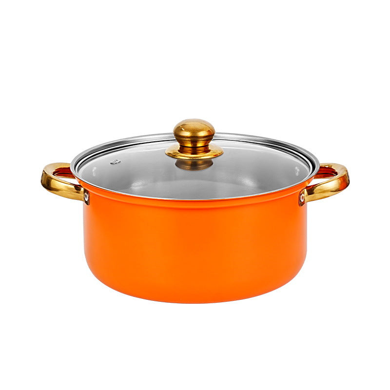12-Piece Colorful Stainless Steel Stockpot Set - Dual-Sided Cooking Pots