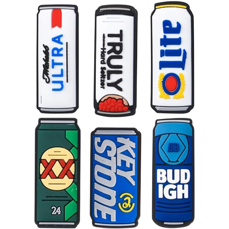25 PVC Food & Drink Bottle Shoe Charms Set - Random Designs