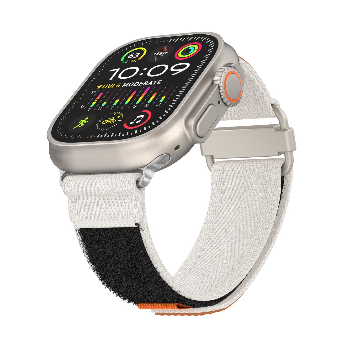 Universal Watch Strap Nylon Leather Band for Generation SE 38-49mm
