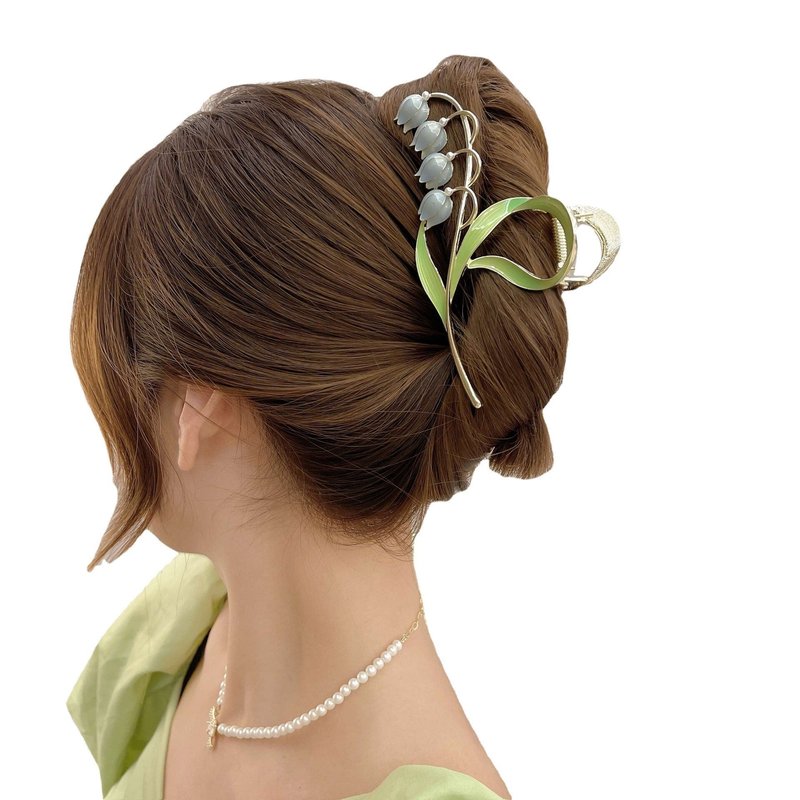 Flower Hair Clip, Women's Zinc Alloy Grab Clip