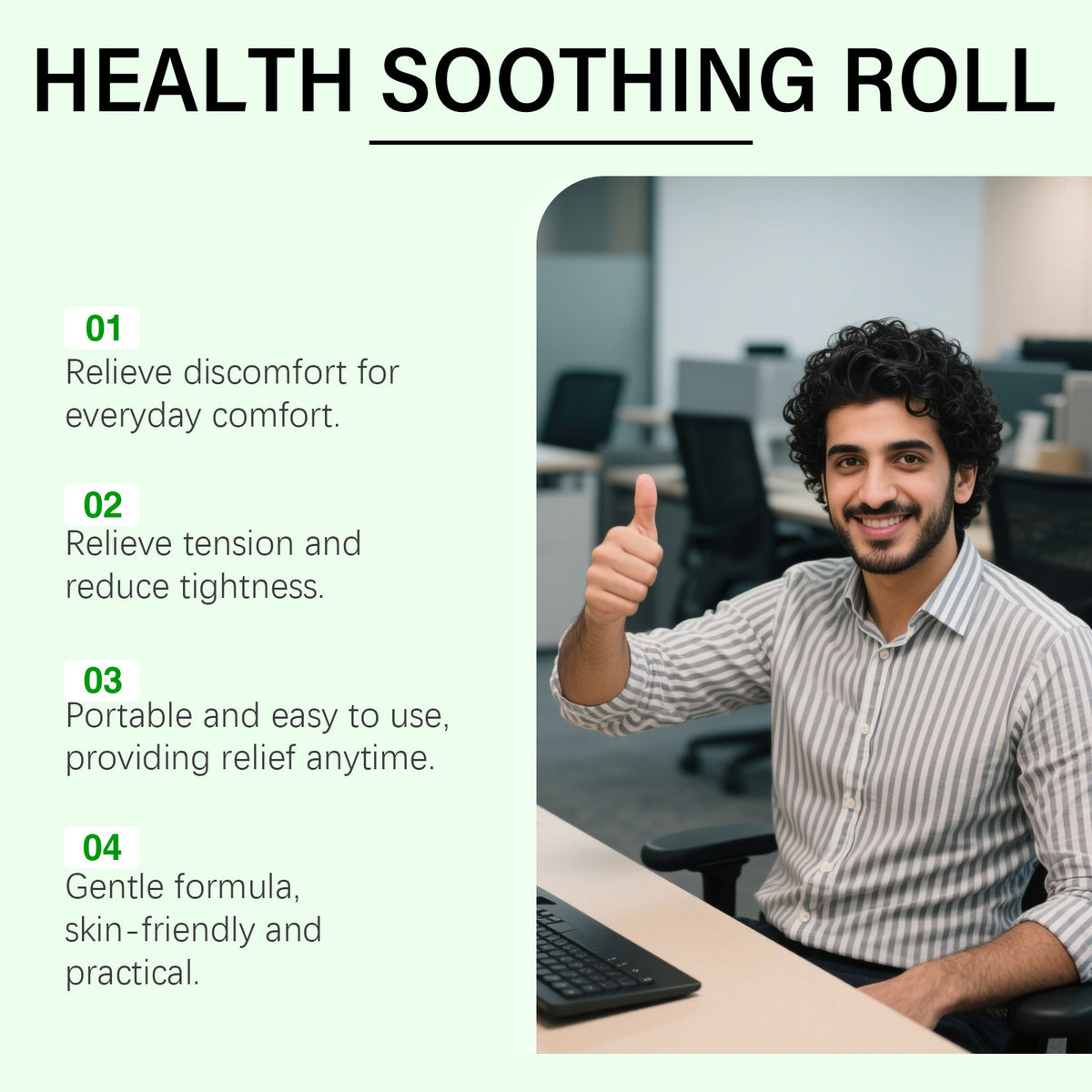 Tension Stress Relief Roll-On Oil – 10ml Aromatherapy Massage