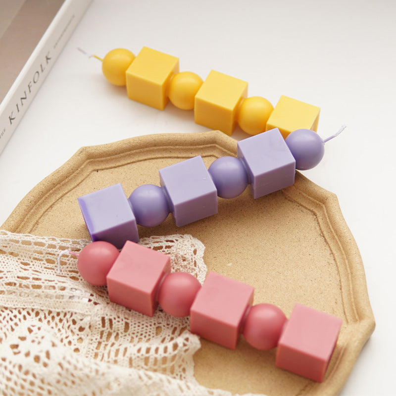Geometric Cylinder Candle Mold - Transparent Plastic for Candle Making