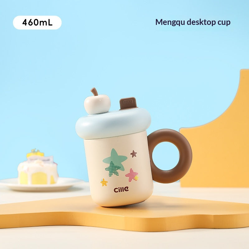 Girls Insulated Snow-Topped Mug with Straw - 460ml Varieties