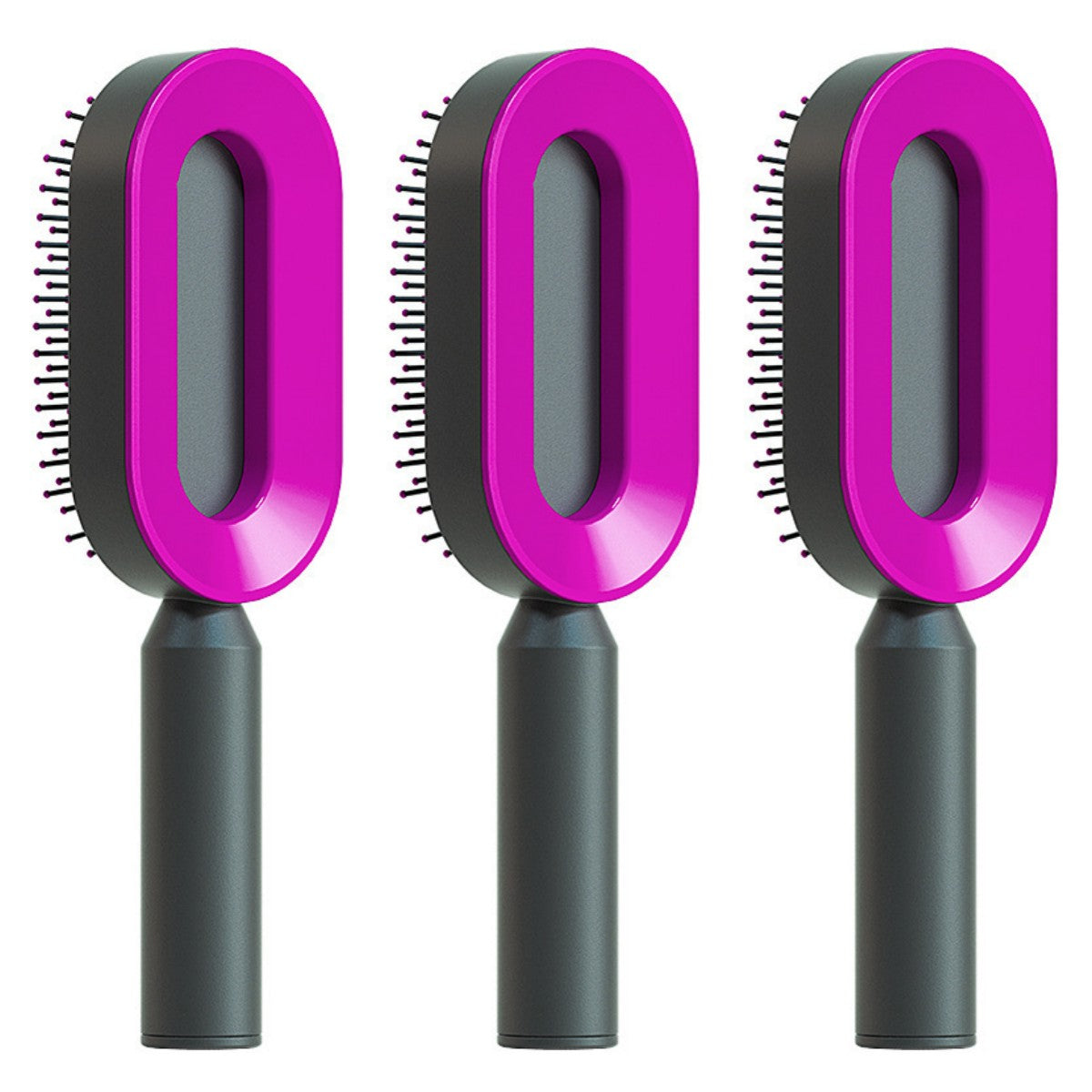 Self-Cleaning Hair Brush with 3D Air Cushion for Scalp Massage & Detangling