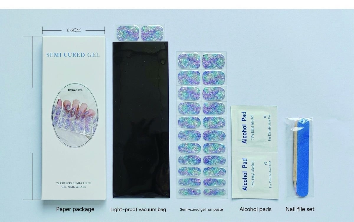 Nude UV Gel Nail Stickers - 22 Count