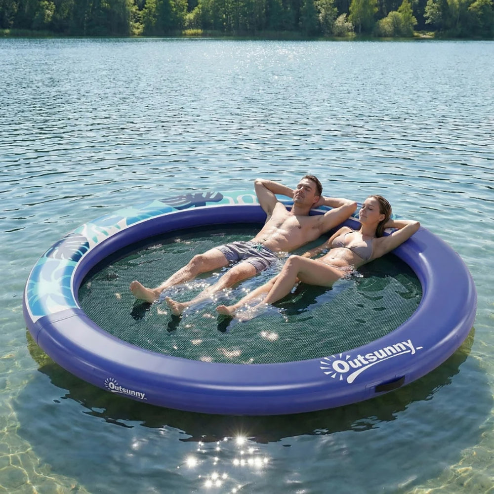 8FT Inflatable Water Hammock - Thick Plastic Floating Dock