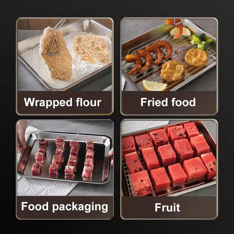304 Stainless Steel Baking Tray - Multi-Functional Oven Rack