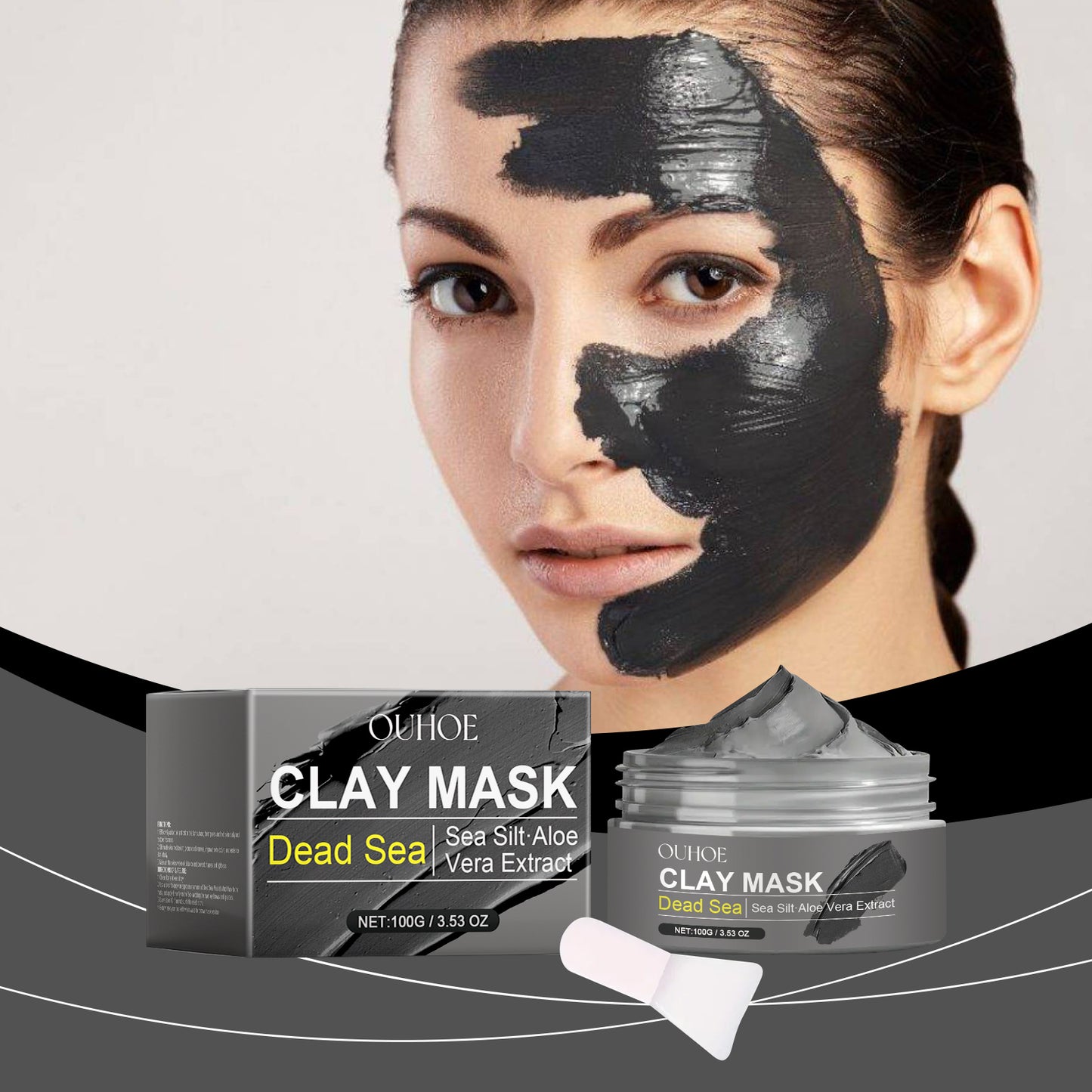Dead Sea Mud Facial Cleansing Mask with Aloe & Seaweed Extract - 134g