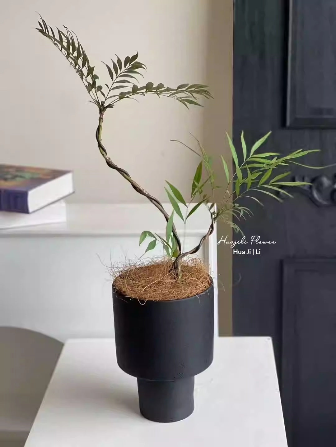 Tall Ceramic Flower Pot for Indoor Decor - Modern Home Garden Planter