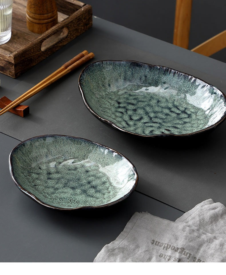 Kiln Baked Porcelain Dinner Plate Set - Salad & Fruit Serving Dish