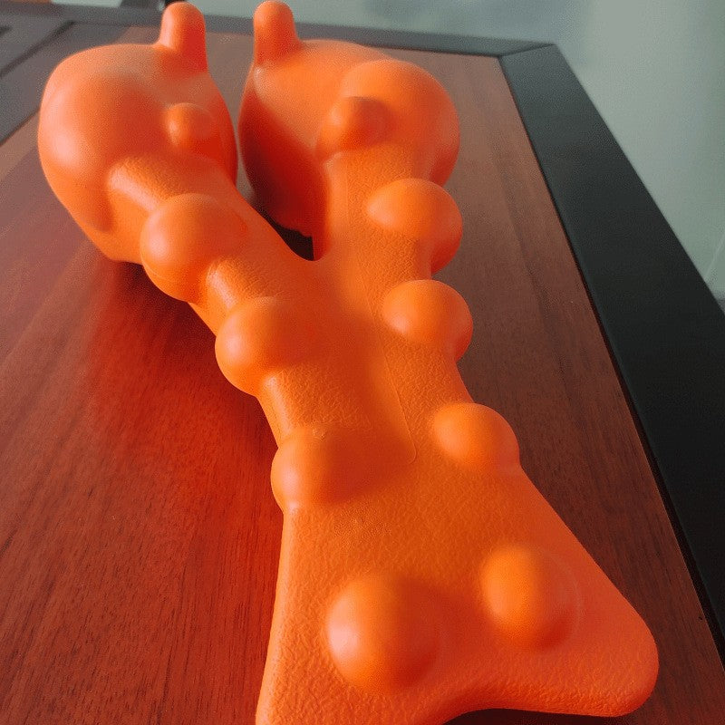 EVA Foam Cervical Spine Massage Pillow for Neck Relief - Orange