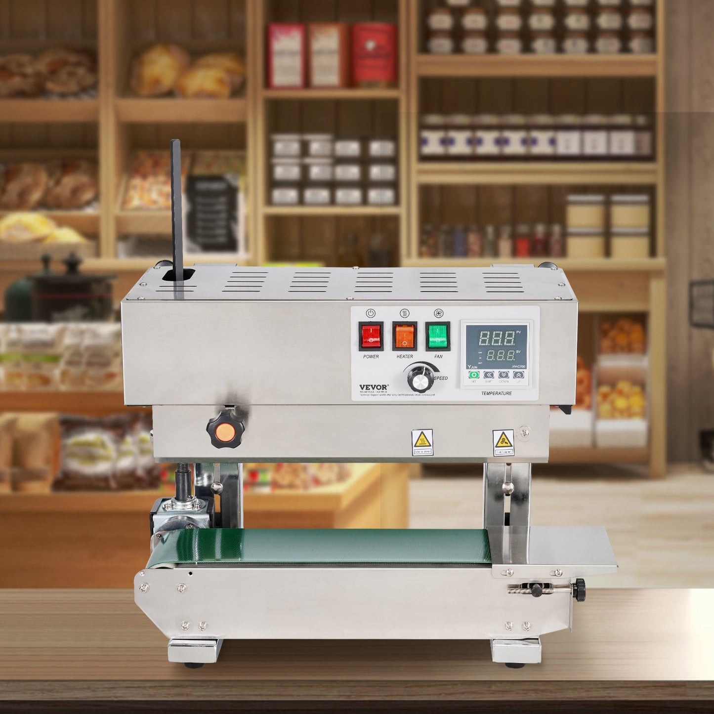 Stainless Steel Continuous Bag Sealer Machine Vertical Band Sealer 600W