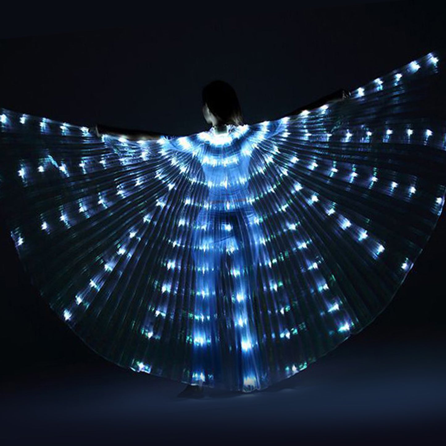 LED Light Up Wing For Adults 9.8FT Polyester Glowing Belly Dance