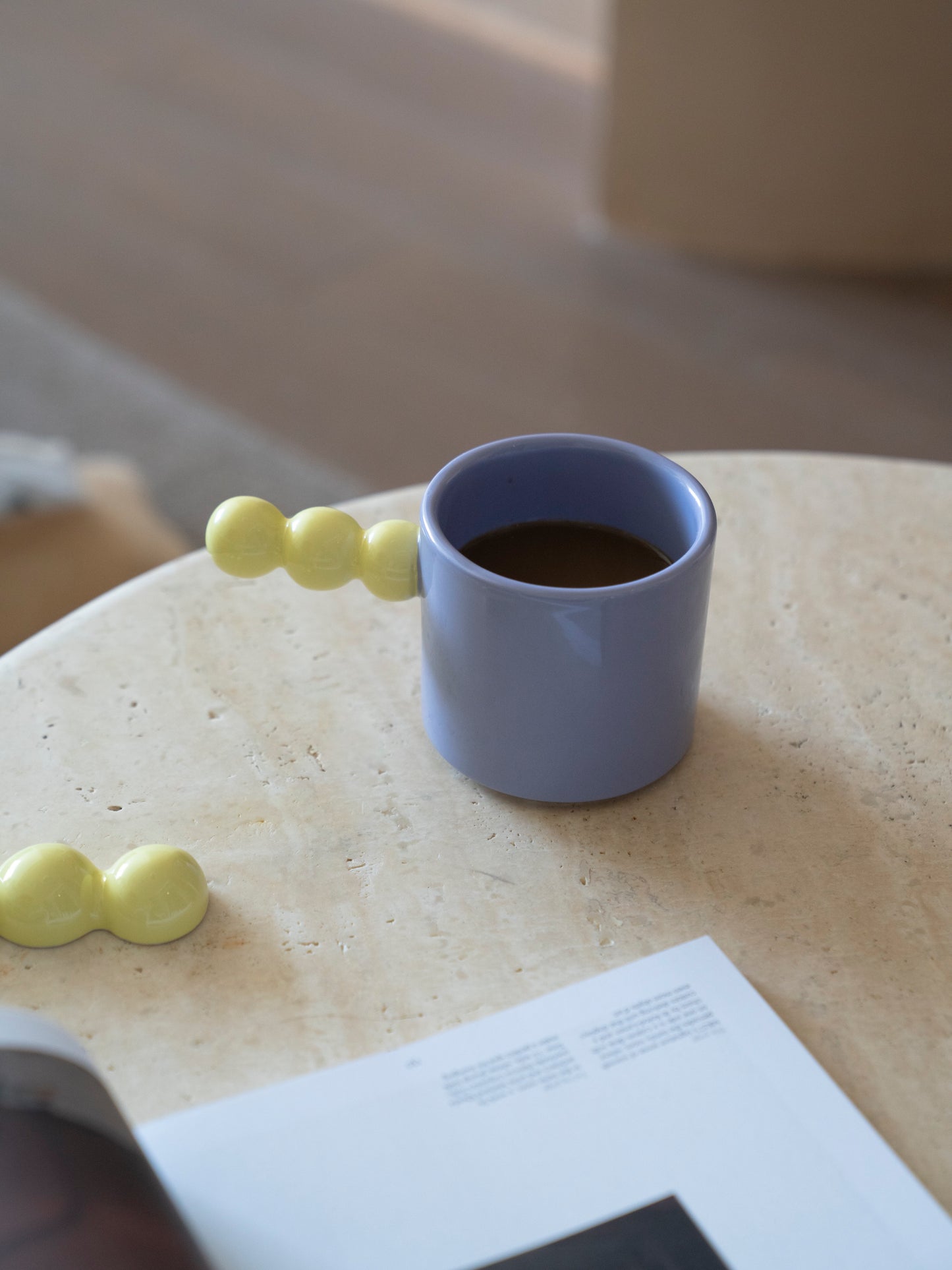 Colorful Ceramic Coffee Mug - Nordic Style Double-Color Bead Cup