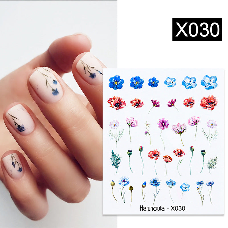 Nail Art Butterfly Sticker Flower Leaf Decal Kit - Assorted Formats