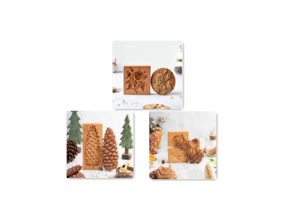 Cookie Cutter & Stamp Set for Baking - Provance Rose Style, Multiple Variants