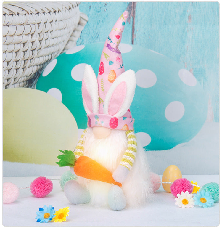 Easter Bunny Faceless Doll Decoration Small Gift for Holiday Festive Decor