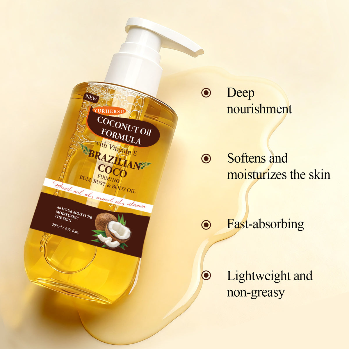 Nourishing Massage Oil with Coconut - 200ml