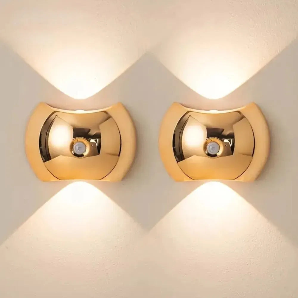 LED Modern Indoor Wall Light with Motion Sensor, 3 Color Modes, Rechargeable Magnetic Wall Sconce - 2 or 4 Pack