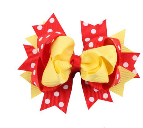Children's Dot Bow Hair Clip - Colorful Kids Hair Accessory for Girls