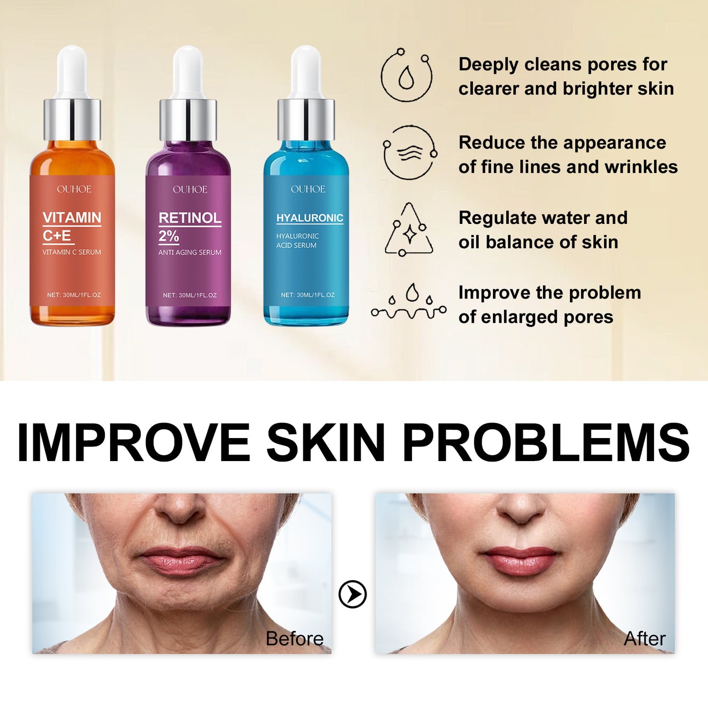 Grape Fruit Facial Essence - Moisturizing, Firming & Anti-Wrinkle Serum