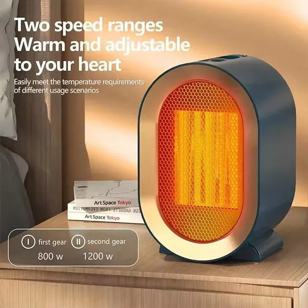 Portable Electric Space Heater 1200W Energy-Efficient Indoor Heater Fan