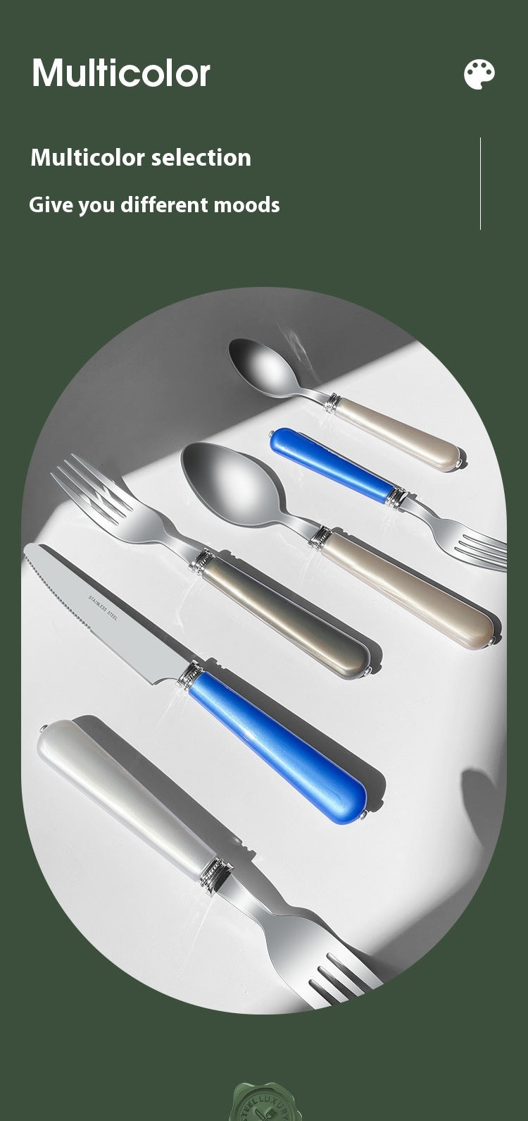 Luxury Nordic Style Household Kitchen Cutlery Set - Portable Knife Fork Spoon