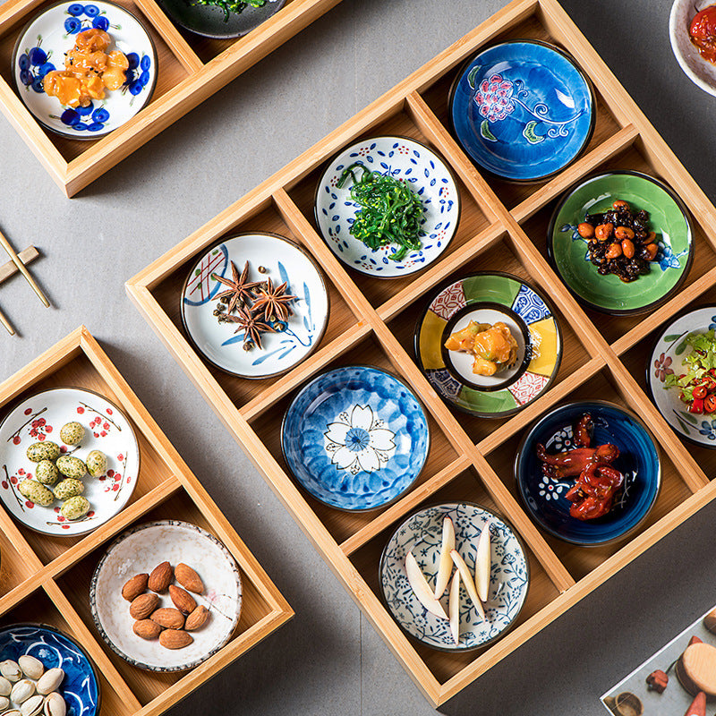 Japanese Ceramic Snack Dish - Hand-Painted & Microwave Safe