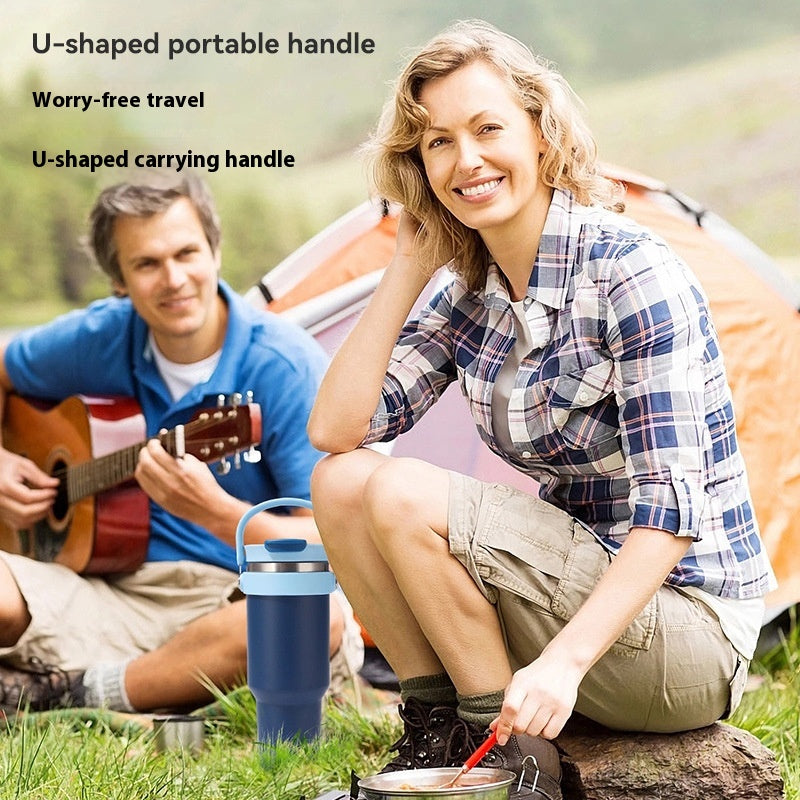 Large Capacity Double Wall Stainless Steel Car Cup - 40oz Drinkware