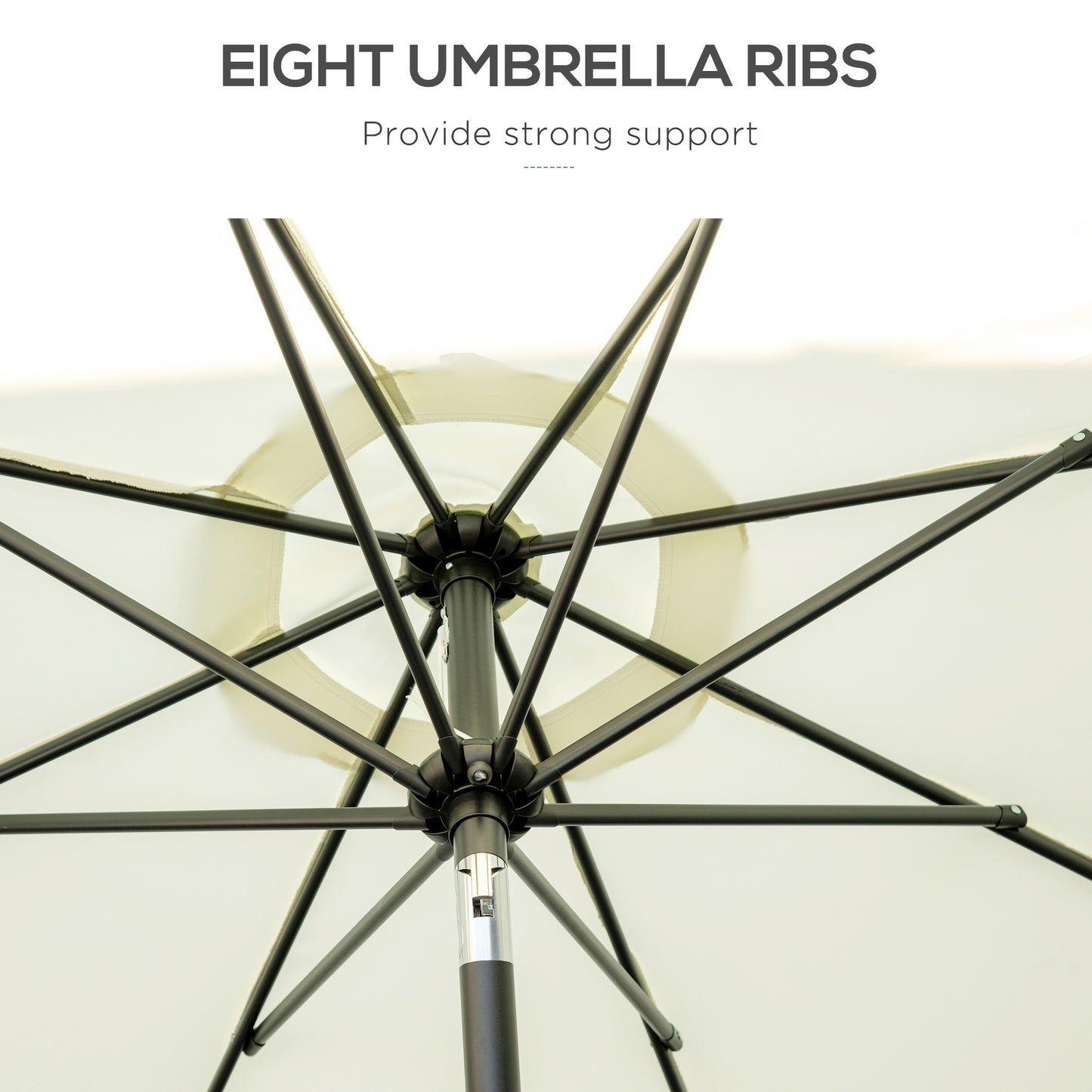 9 ft Cantilever Umbrella with Tilt & Crank - Cream White