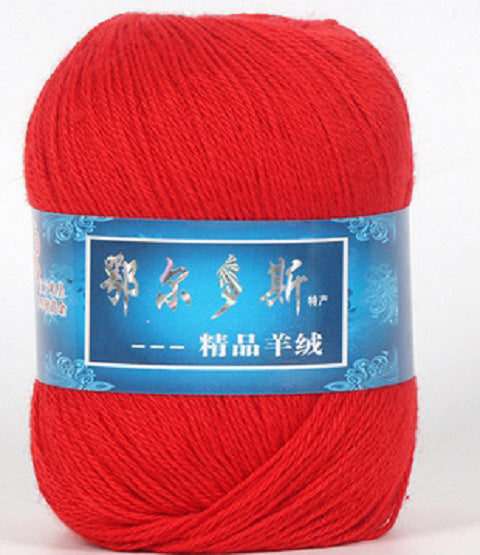 Hand-Knitted Cashmere Yarn for Knitting & Crocheting - Medium Coarse Pure Wool Thread