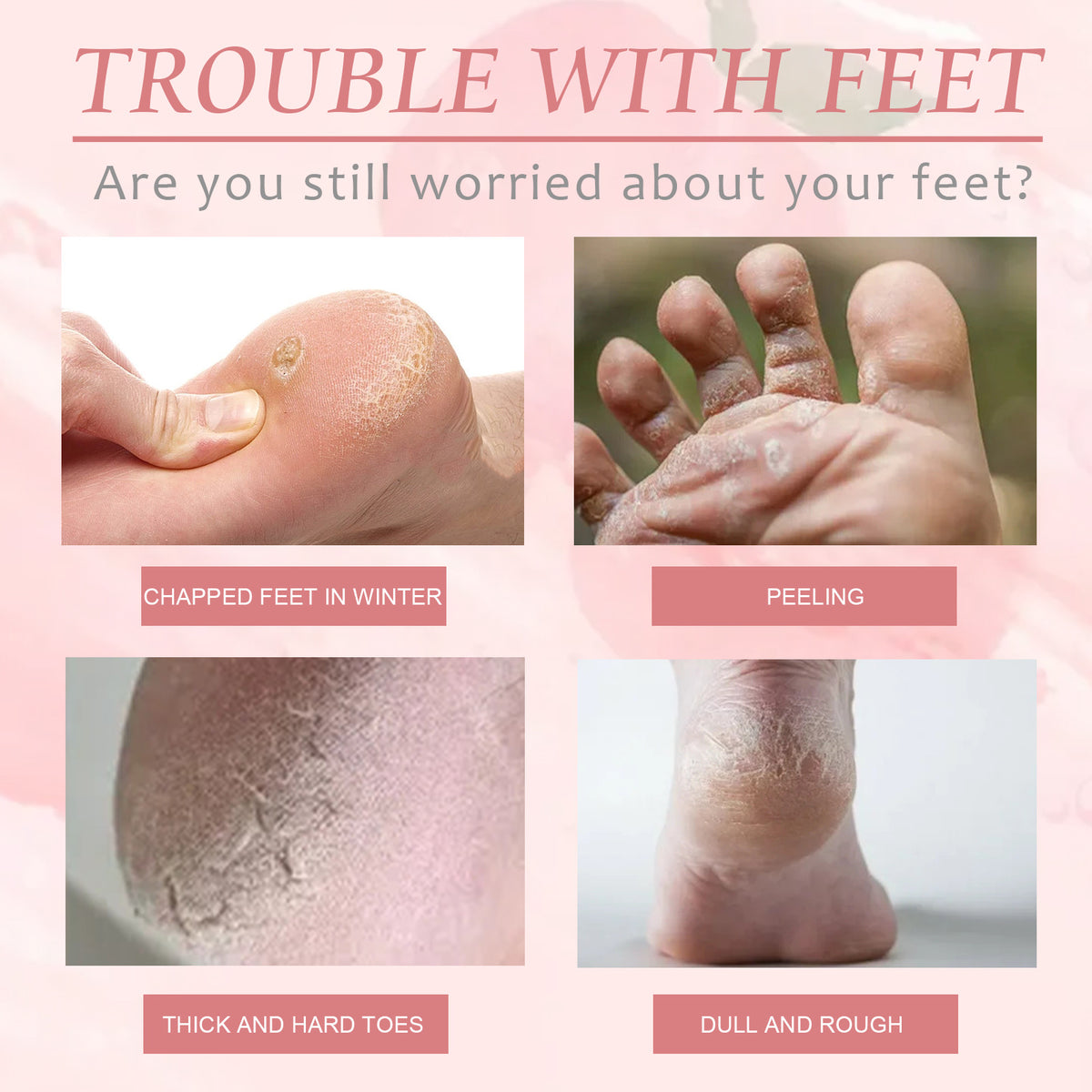 Peach Foot Mask Nourishing Hydrating Foot Care Treatment - 1 Pair