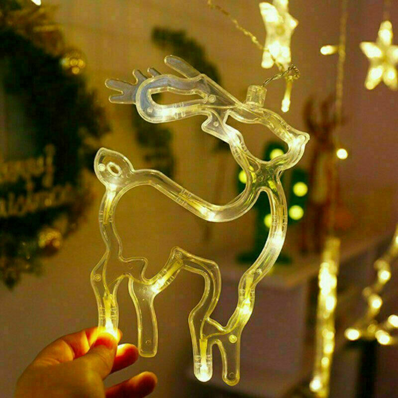 LED Fairy String Curtain Lights - Warm White & Colorful