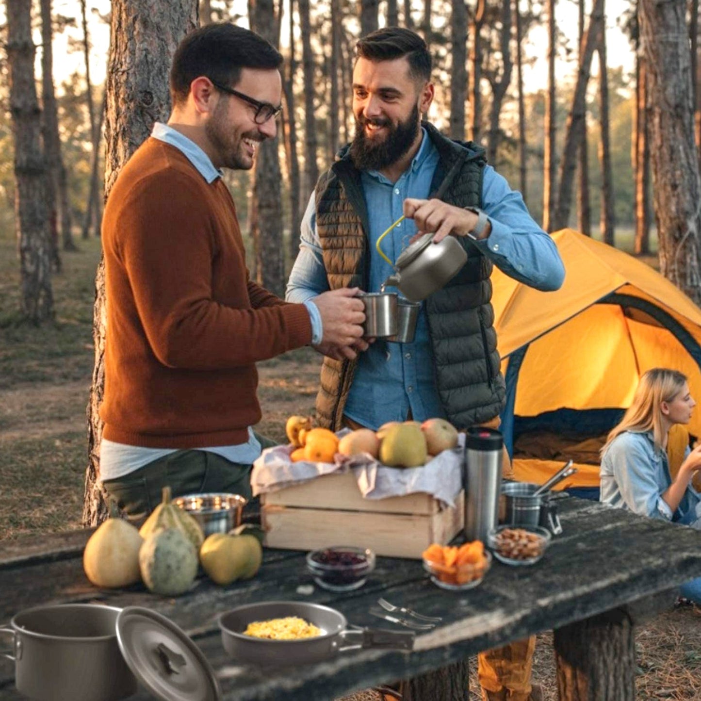 12-Piece Outdoor Cooking Set - Lightweight Aluminum Cookware