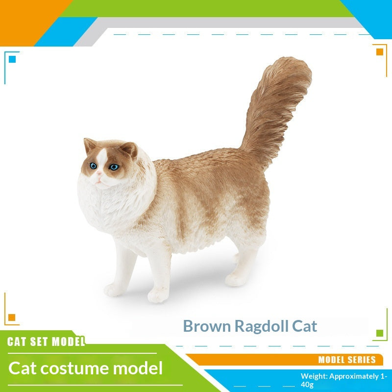 Children's Animal Model Figurines Set - Educational PVC Cat Figures for Kids & Decor