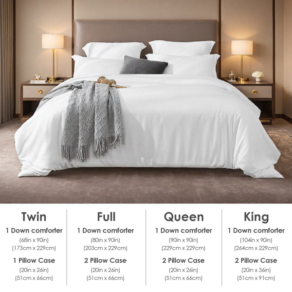 2-Pack White & Pink 3-Piece Bedding Set - Duvet Cover & Pillowcases