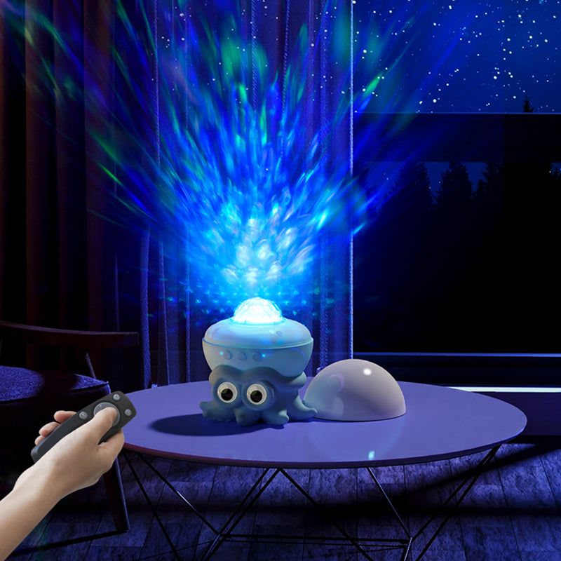 Ocean Series Octopus Projection Night Light with Bluetooth - Blue