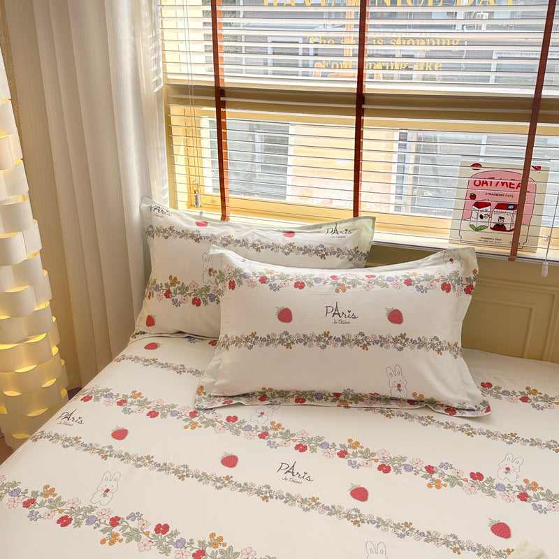 Cotton Twill Pillowcases Set - 100% Cotton, Modern Home Decor
