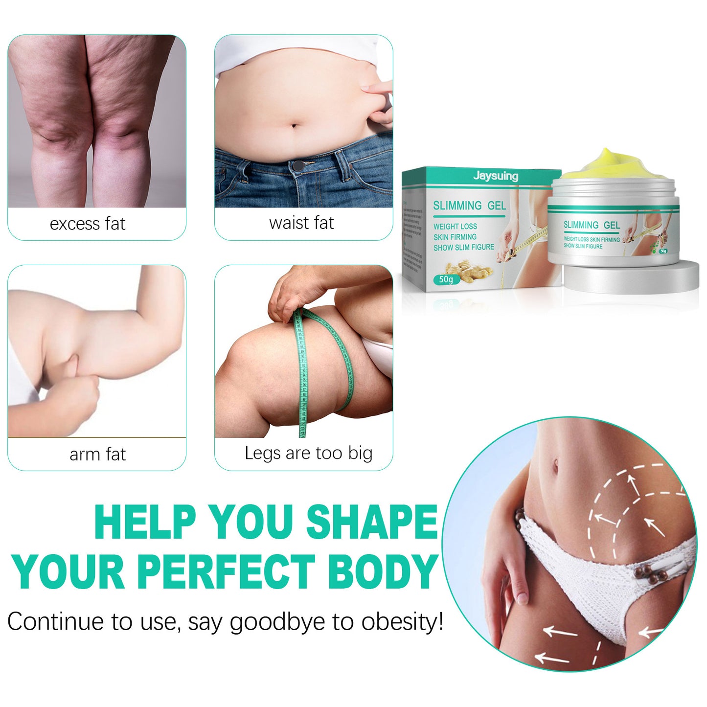 Ginger Body Firming Massage Cream - Skin Rejuvenating Body Shaping Balm