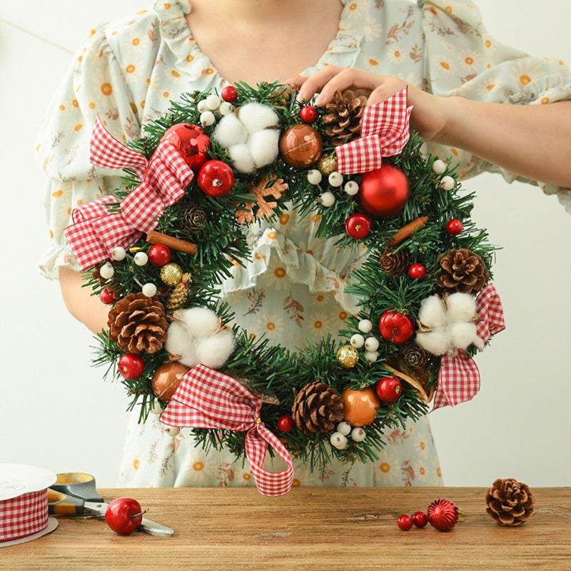 Christmas Garland Bow & Door Hanging Decorations for Festive Home Decor