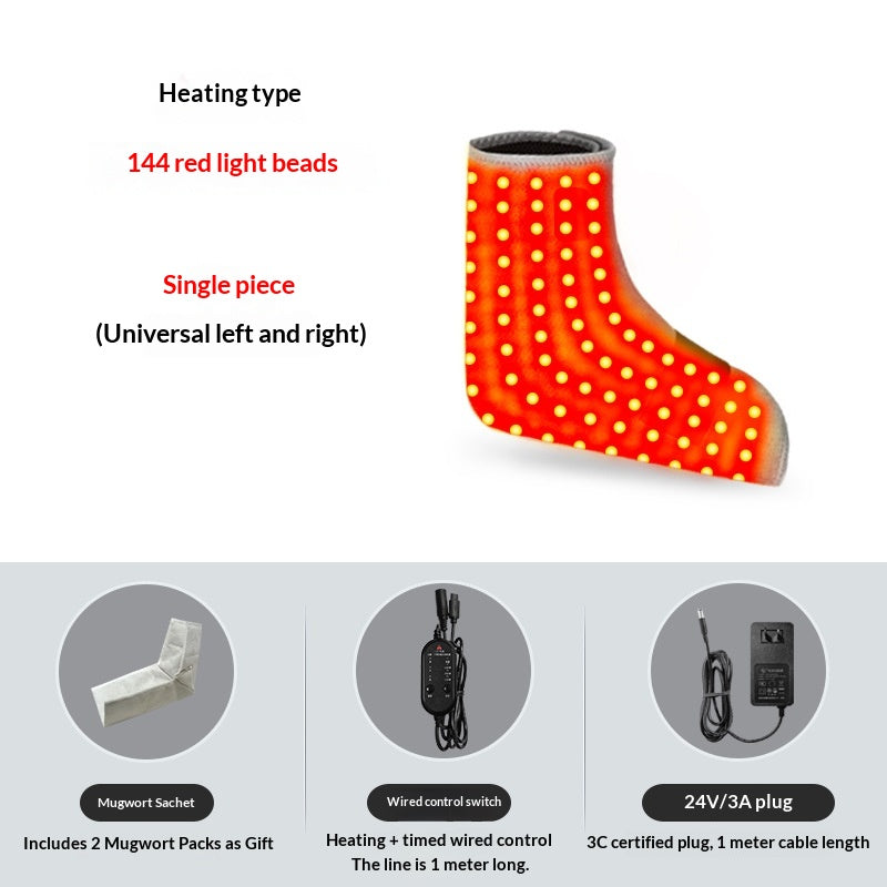 Red Light Therapy Ankle Brace with Heat & Massage - Electrothermal Support