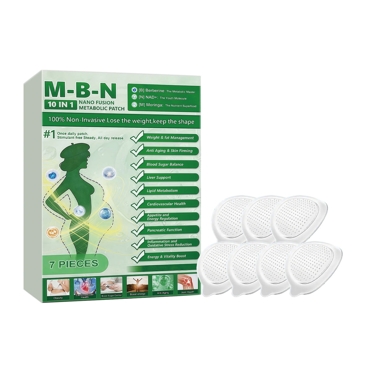 Micro-Needle Body Care Patches - 7 Pack for Skin Renewal and Rejuvenation