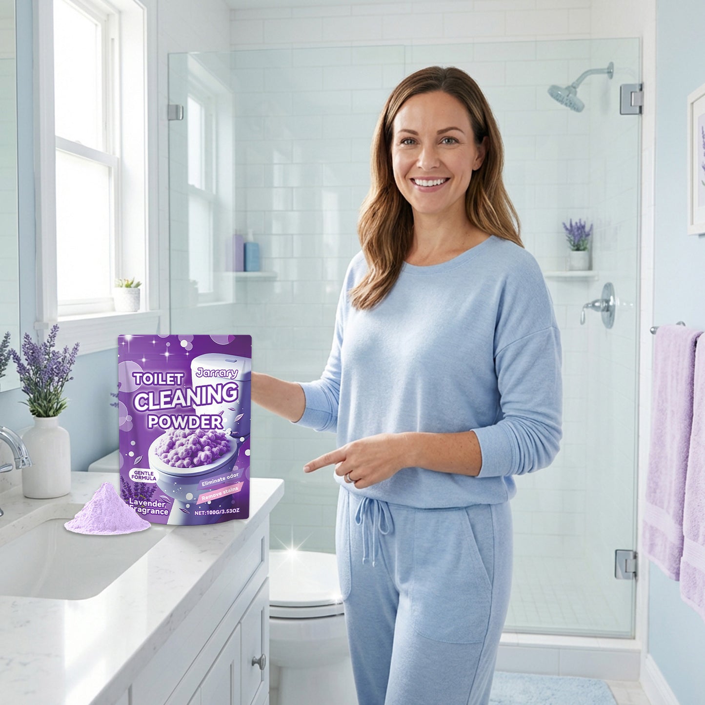 Toilet Cleaning Powder 100g - Effective Bathroom Disinfectant & Freshener