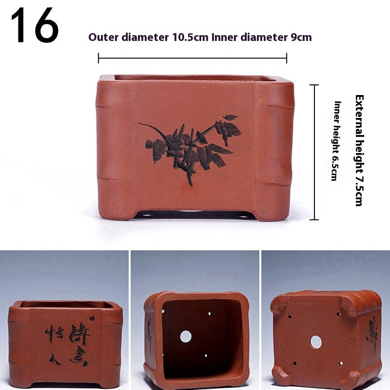 Purple Sand Flowerpot Tray for Yixing Pots - Garden & Home Storage