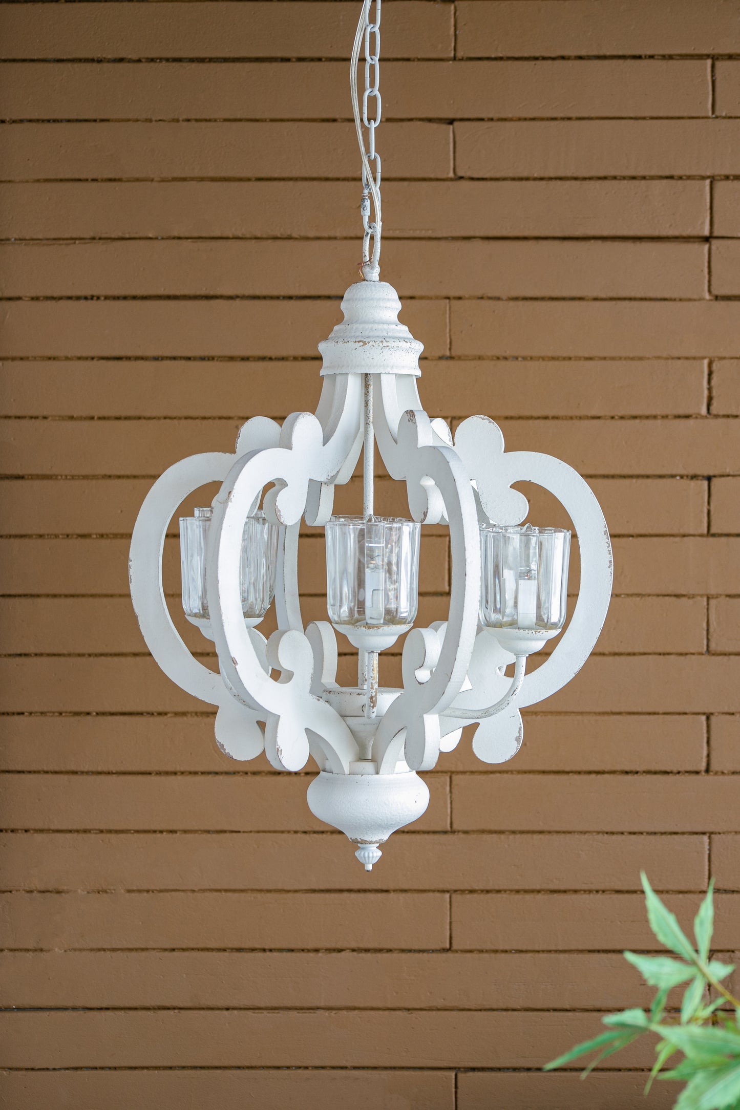 Farmhouse Chandelier, 6-Light Wood Chandelier Pendant Light Fixture