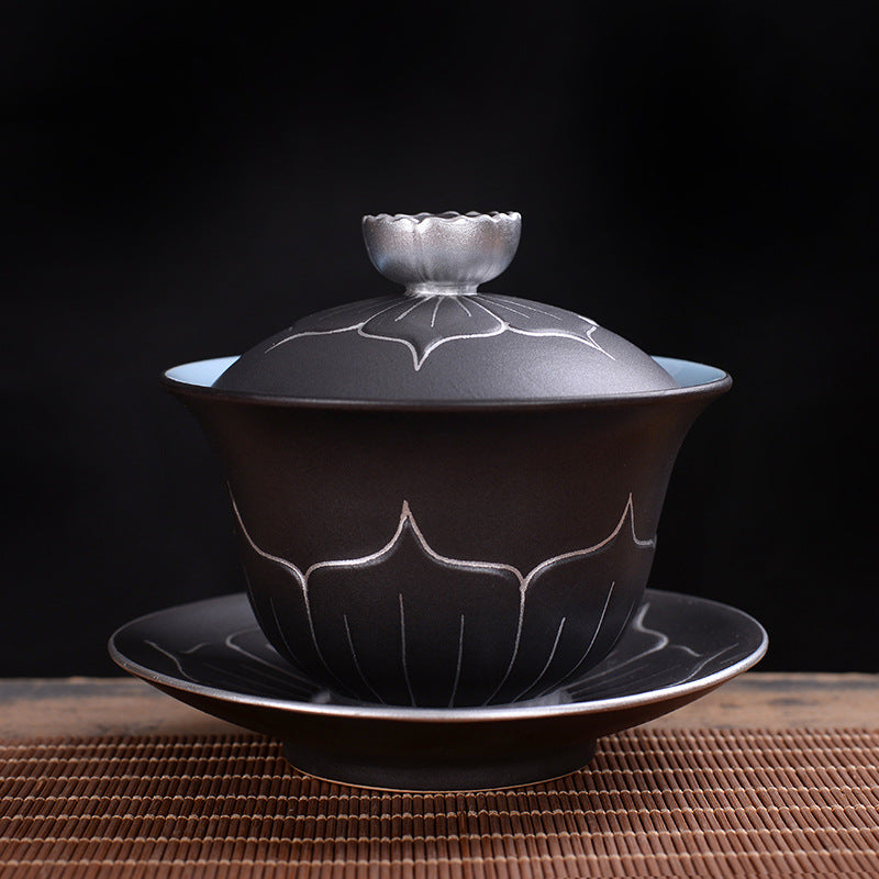 Ceramic Gaiwan Tea Set with Multiple Variants - Traditional Chinese Style