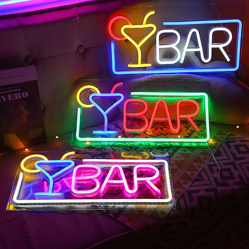 LED Neon Backboard Lamp Decorative Lighting for Room & Party