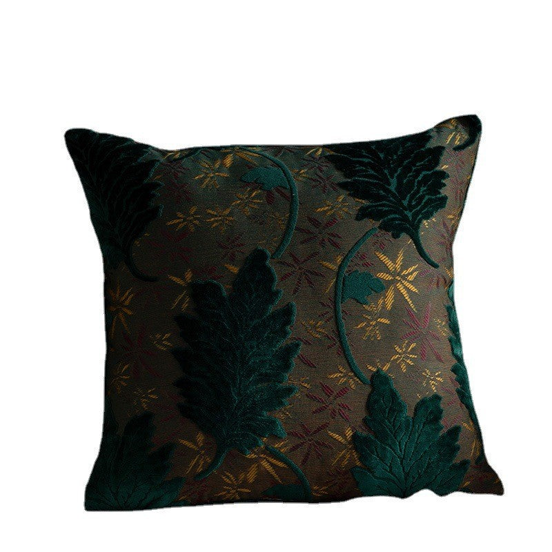 Jacquard Cut-Pile Throw Pillow Cover Sofa Backrest Cushion Home Decor